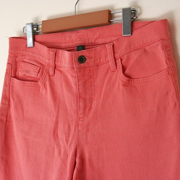 Lauren Jeans Premium Ankle Cropped Coral Jeans Mid Rise Size 10 - Picture 3 of 8